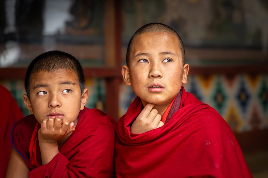 Kindermönche in Bhutan